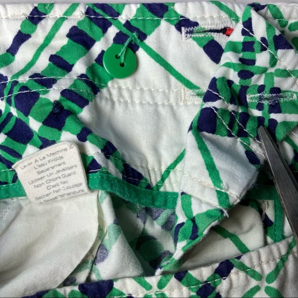 Anthropologie Womens hei hei Shorts Size 0 Multicolor Green White Geometric - Picture 8 of 16